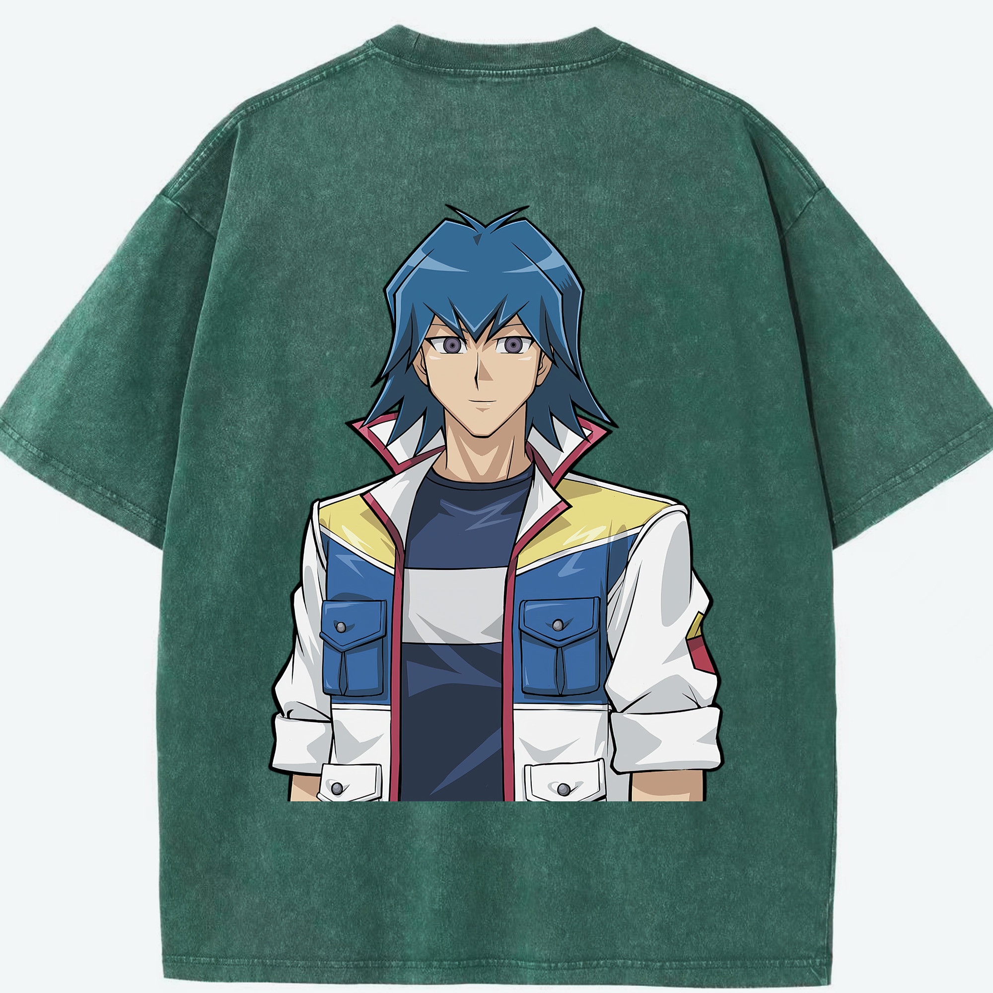 （画像用） 遊☆戯☆王 Yu-Gi-Oh! 綿100% ヴィンテージ風 半袖Tシャツ（背面プリント）